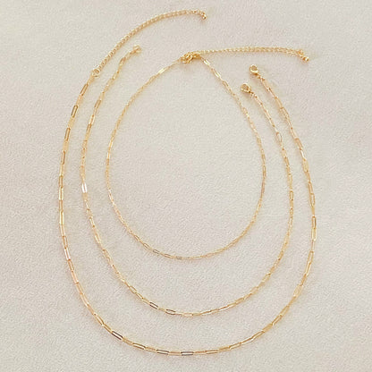 Triple The Fun Chain Link Necklace