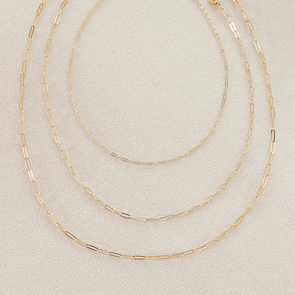 Triple The Fun Chain Link Necklace
