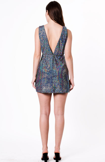Thea Sequined A-Line Mini Dress