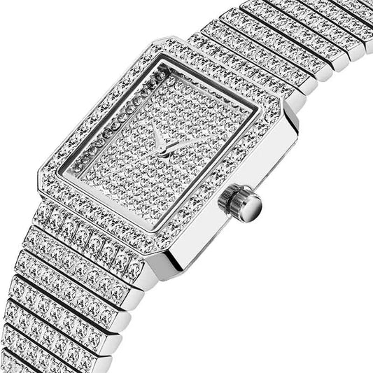 Ladies Gold Square Watch