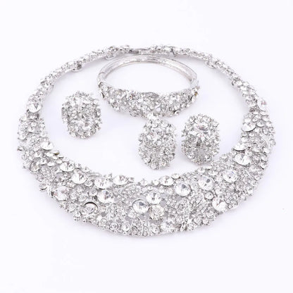 Nigerian  African Beads  Crystal Necklace Sets