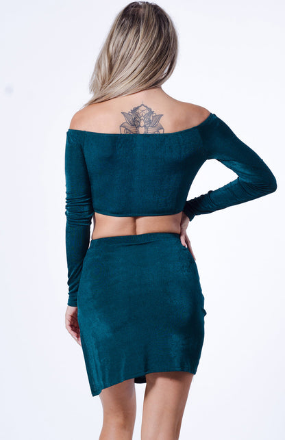 Isabella Slinky 2-Pc Mini Skirt Set