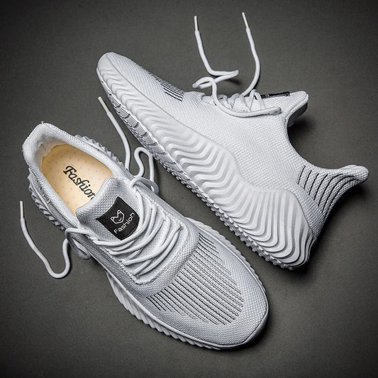 Breathable White Fashion Sneakers