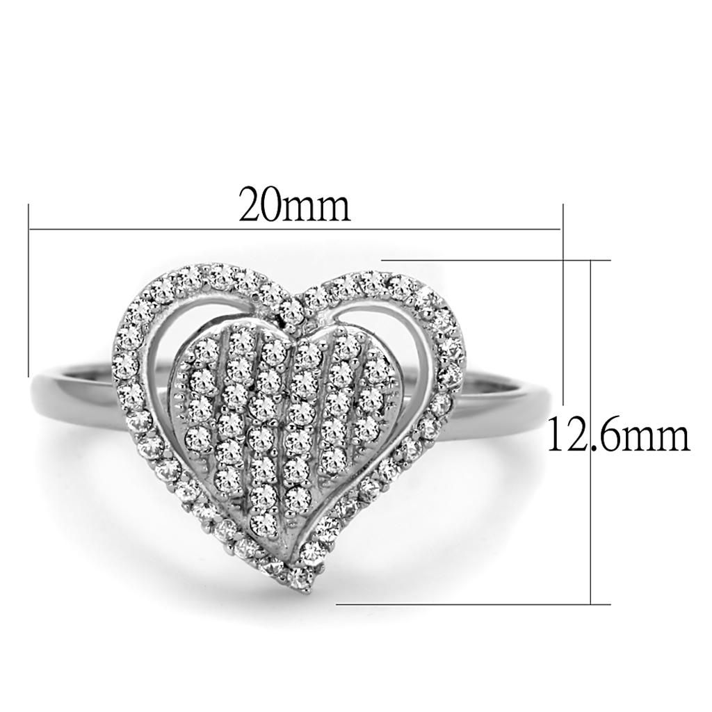 Rhodium 925 Sterling Silver Ring
