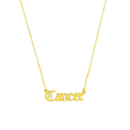 Old English Zodiac Necklace