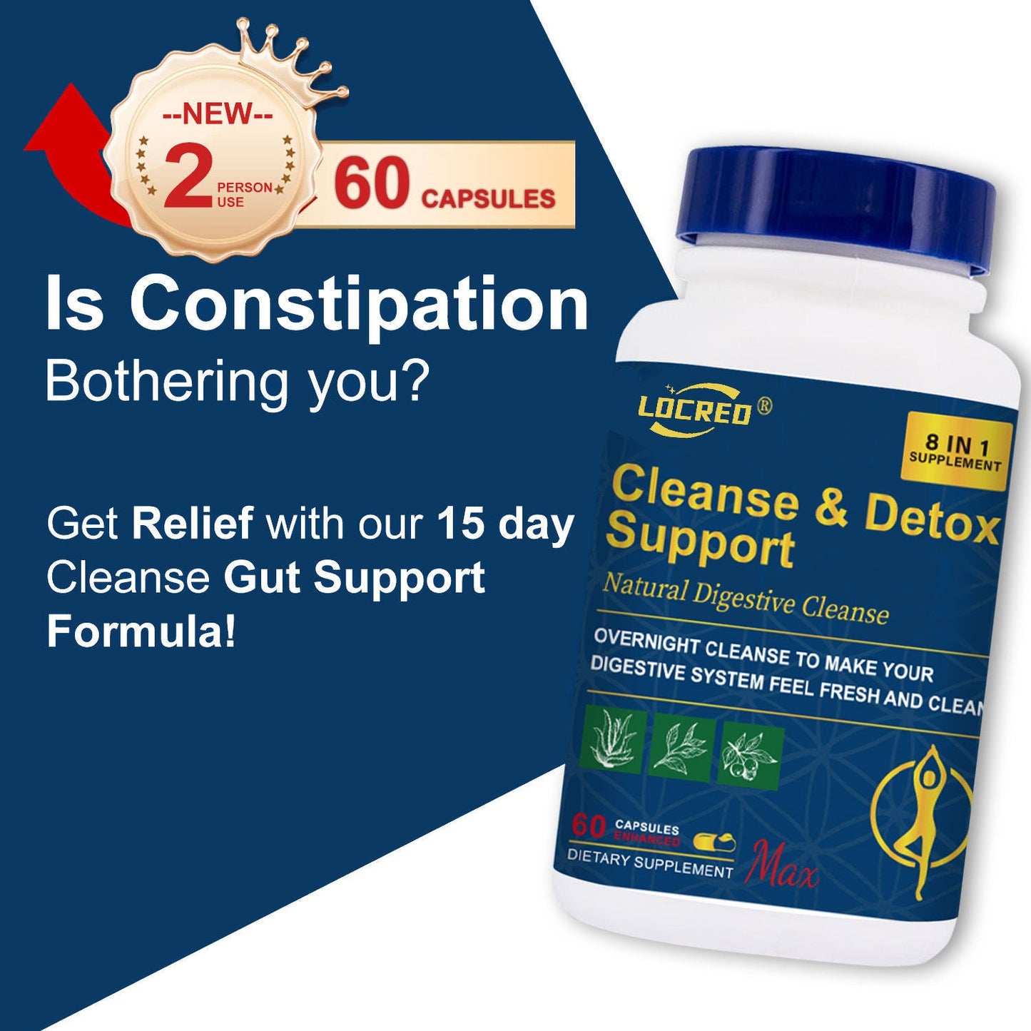 Senna Leaf Supports Cleanse & Detox Capsule