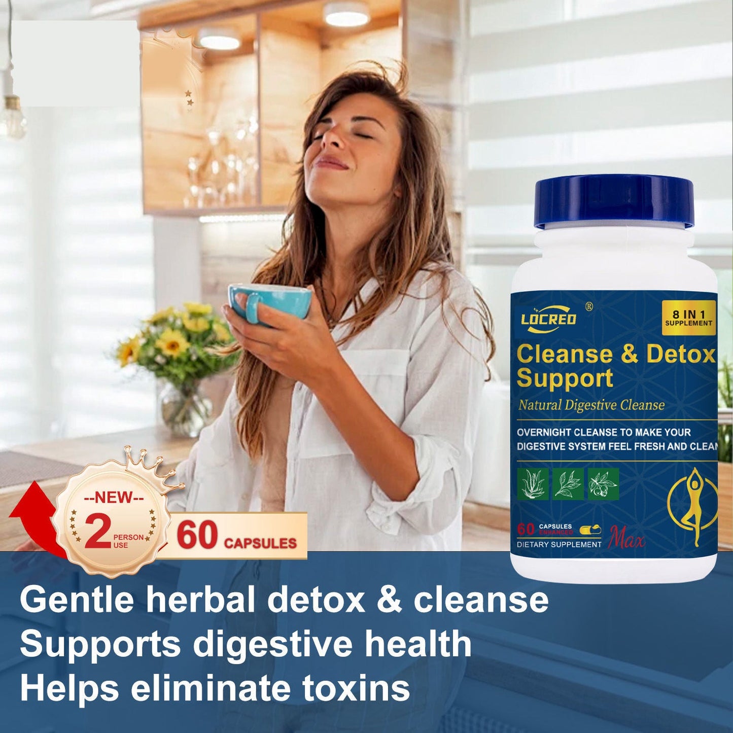 Senna Leaf Supports Cleanse & Detox Capsule