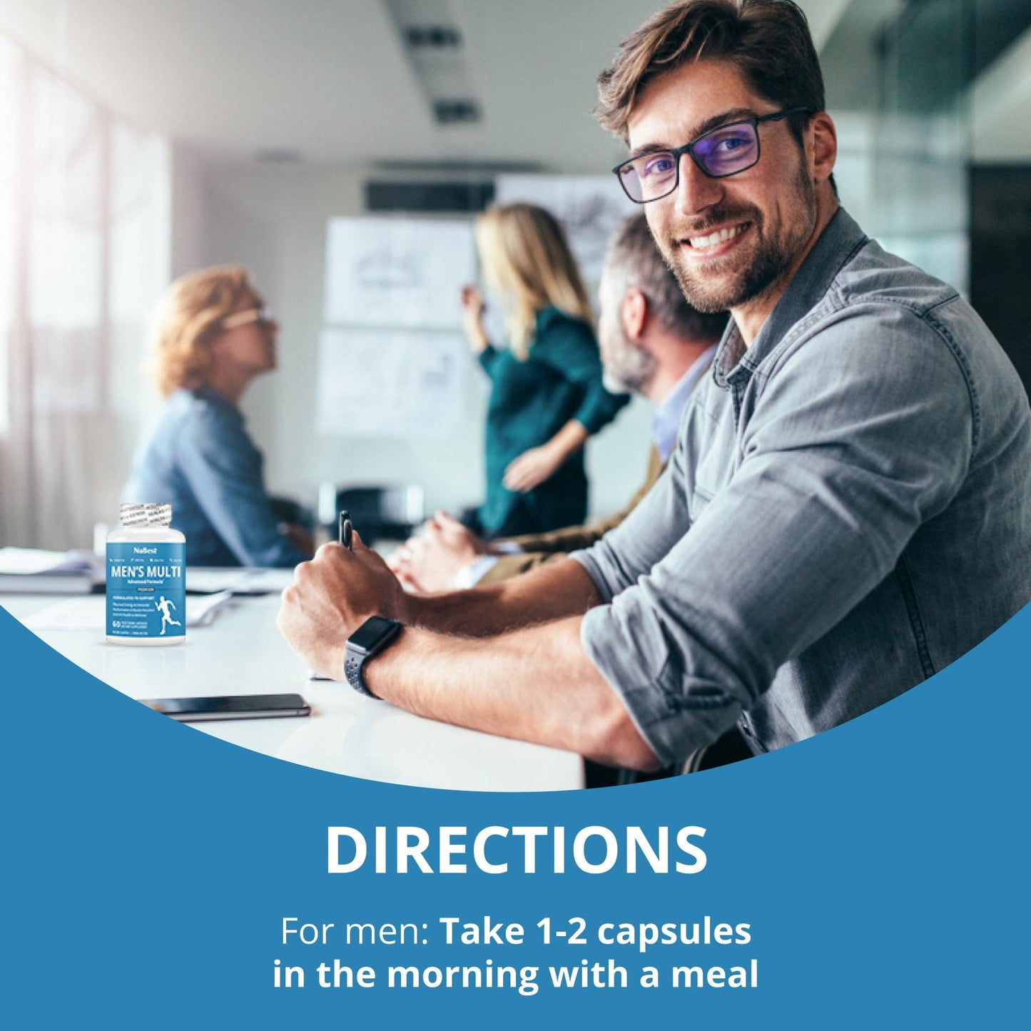 Men's Multi  Energy, Immunity Vegan Capsules